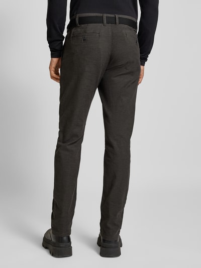 MCNEAL Slim fit broek met riem Zwart - 5