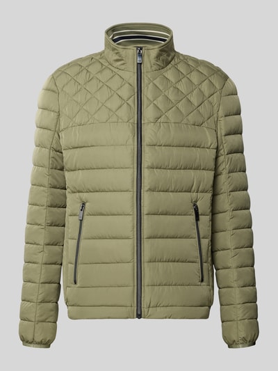 Christian Berg Men Steppjacke mit Stehkragen und Reißverschlusstaschen Schilf 1