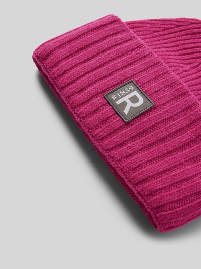 Roeckl Czapka beanie z naszywką z logo Mocnoróżowy 2