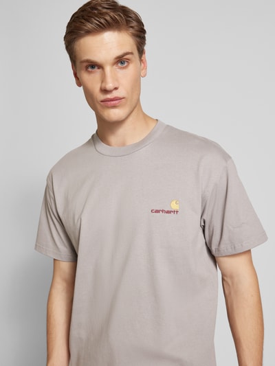 Carhartt Work In Progress T-Shirt mit Label-Stitching Graphit 3