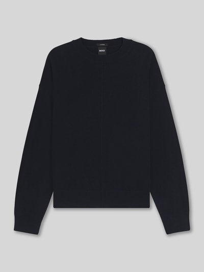 BOSS Relaxed Fit Strickpullover aus reinem Kaschmir Modell 'FASCONA' Marine 2