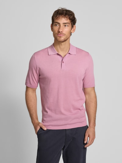Samsøe Samsøe Poloshirt met korte knoopsluiting, model 'ROWAN' Rosé - 4