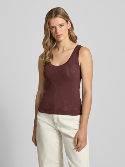 Marc O'Polo DENIM Regular-Fit Tanktop aus reiner Baumwolle Aubergine 4