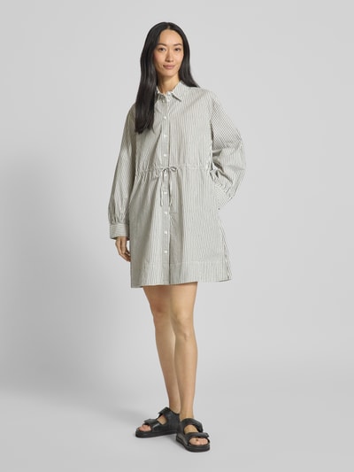 Jake*s Casual Hemdblusenkleid mit Tunnelzug Dunkelblau 1