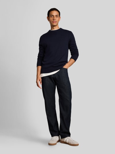 Tom Tailor Regular Fit Pullover aus reiner Baumwolle Dunkelblau 1