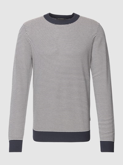 Roy Robson Strickpullover mit Streifenmuster Marine 2