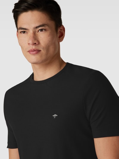 Fynch-Hatton T-Shirt mit Logo-Stitching Black 3