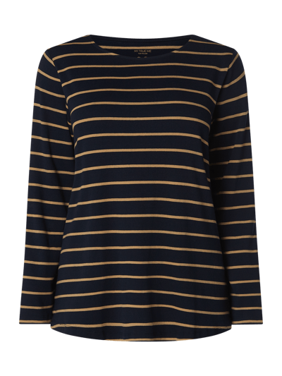 Tom Tailor Plus PLUS SIZE Longsleeve mit Streifenmuster Marine 1