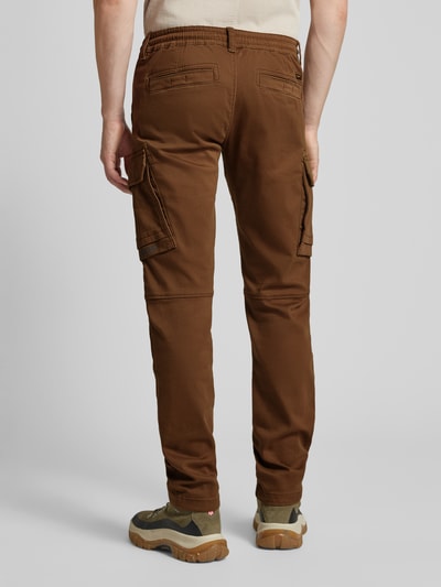 PME Legend Spodnie cargo o kroju tapered fit z tunelem Camel 5