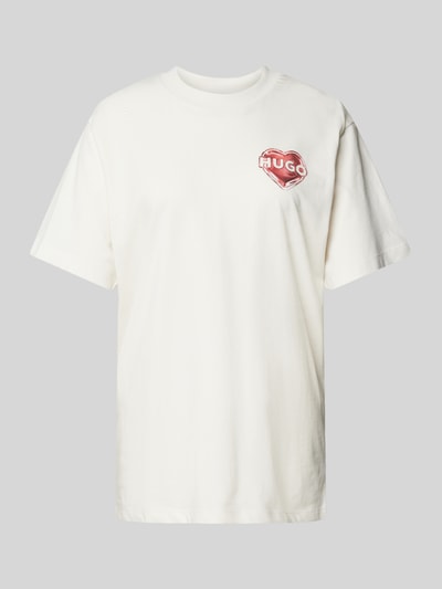 HUGO T-shirt met labelprint Wit - 2