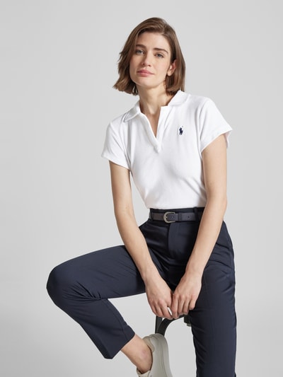 Polo Ralph Lauren Regular Fit Poloshirt mit Logo-Stitching Modell 'TERRY' Weiss 3