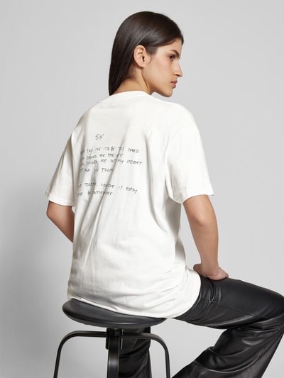 Anine Bing Oversized T-Shirt aus reiner Baumwolle Ecru 3