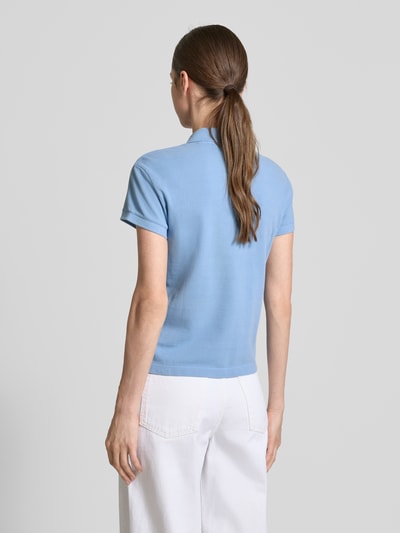 Jake*s Casual Poloshirt met motiefstitching Hemelsblauw - 5