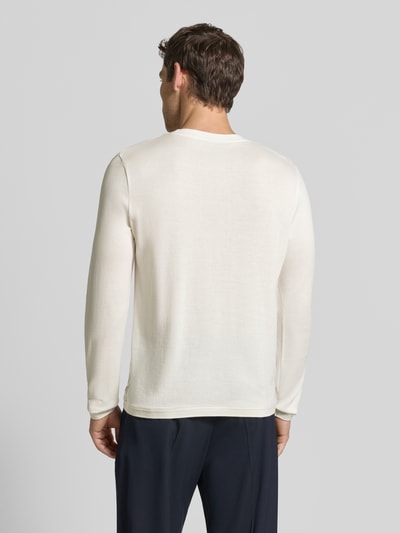 CINQUE Longsleeve mit Rundhalsausschnitt Modell 'Baldi' Weiss 5