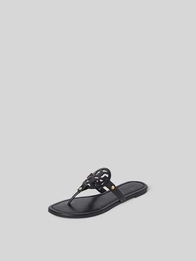 Tory Burch Zehentrenner mit Label-Detail Black 2