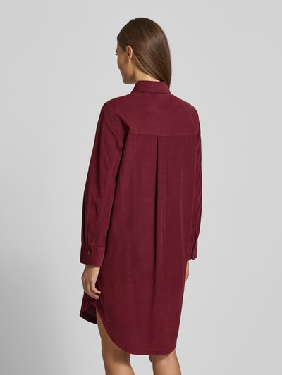 s.Oliver RED LABEL Relaxed Fit Cordkleid aus Baumwoll-Viskose-Mix Bordeaux 5