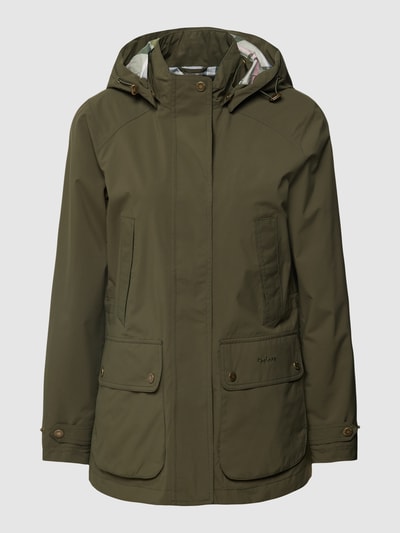 Barbour Funktionsjacke mit abnehmbarer Kapuze Modell 'Clyde' Oliv 2