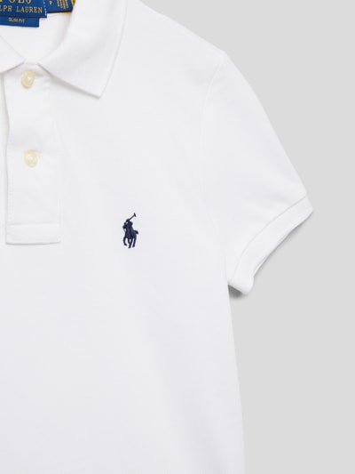 Polo Ralph Lauren Teens Poloshirt met logostitching Wit - 2