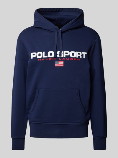 Polo Sport Hoodie met labelprint Donkerblauw - 2