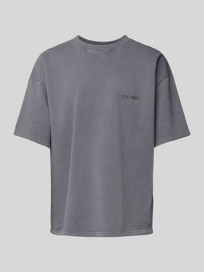 REVIEW T-Shirt mit Label-Print Dunkelgrau 2