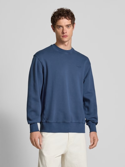 Levi's® Relaxed Fit Sweatshirt mit Label-Stitching Jeansblau 4