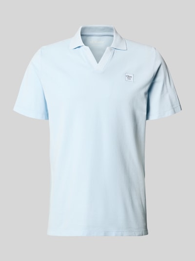 Produktfoto, Regular Fit Poloshirt aus reiner Baumwolle von s.Oliver RED LABEL, efekt: jednolity kolor, krój regular fit, aplikacja: naszywka z logo, kołnierzyk polo, dekolt w serek, krótki rękaw, zakończenie rękawów: prążkowane, wykończenie: boczne rozcięcia, wykończenie materiału: pika, materiał: bawełna