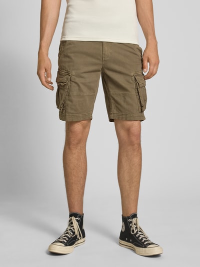 Superdry Korte cargobroek met labeldetail Olijfgroen - 4