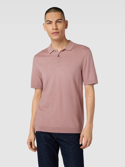 Jack & Jones Premium Poloshirt met viscose en polokraag, model 'EMIL' Lichtroze - 4