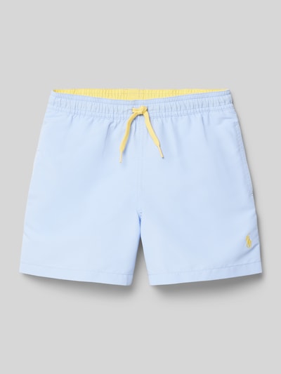 Polo Ralph Lauren Kids Badeshorts mit Label-Stitching Modell 'TRAVLR' Blau 1