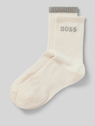 BOSS Socken mit Label-Print im 2er-Pack Weiss 1