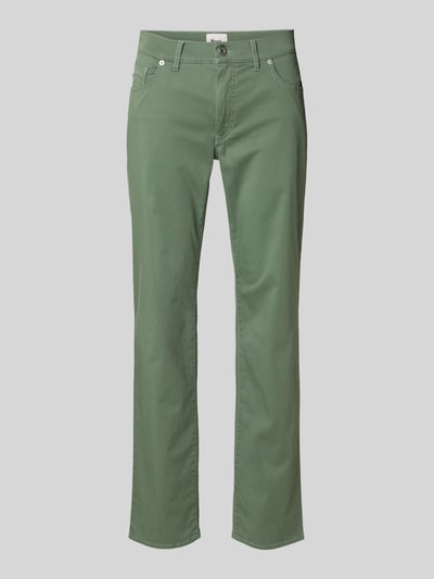 Brax Stoffen broek in 5-pocketmodel, model 'CADIZ' Rietgroen - 1