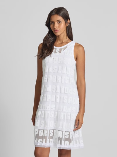 Marc Cain Knielanges Kleid mit Rundhalsausschnitt Weiss 4