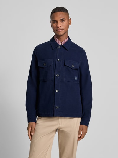 Paul Smith Hemdjacke mit Kentkragen Marine 4