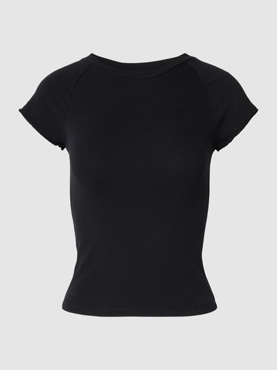 Review T-Shirt mit Muschelsaum Black 2