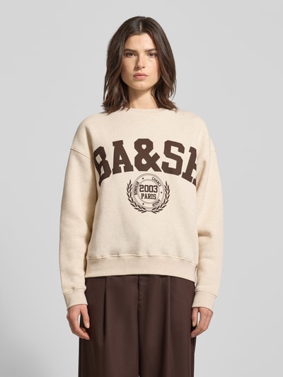 ba&sh Bluza z nadrukiem z logo model ‘FENJA’ Beżowy 4