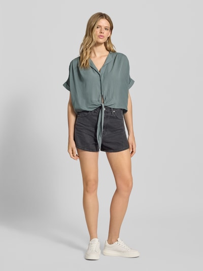 Only Regular fit overhemdblouse van pure viscose, model 'PAULA LIFE' Rietgroen - 1