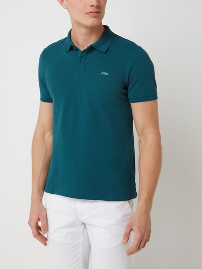 s.Oliver RED LABEL Poloshirt van piqué Petrol - 4