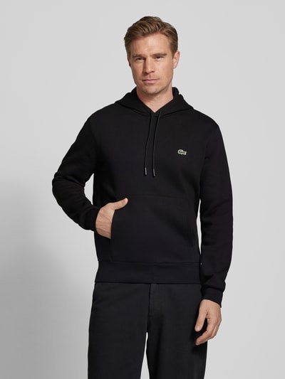 Lacoste Hoodie mit Logo-Stitching Black 4