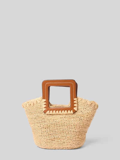 Staud Handtasche mit Tragehenkeln Modell 'SHIRLEY RAFFIA' Sand 4