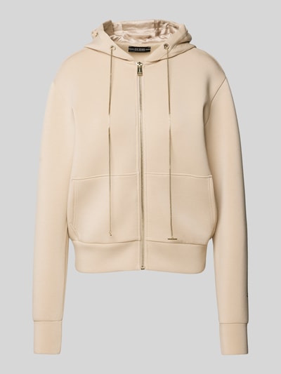 Guess Sweatjacke mit Label-Print Modell 'SIMONNE' Sand 2