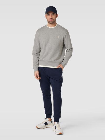 Polo Ralph Lauren Sweatshirt in unifarbenem Design mit Label-Stitching Hellgrau 1