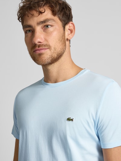Lacoste T-shirt o kroju regular fit z czystej bawełny Jasnoniebieski 3
