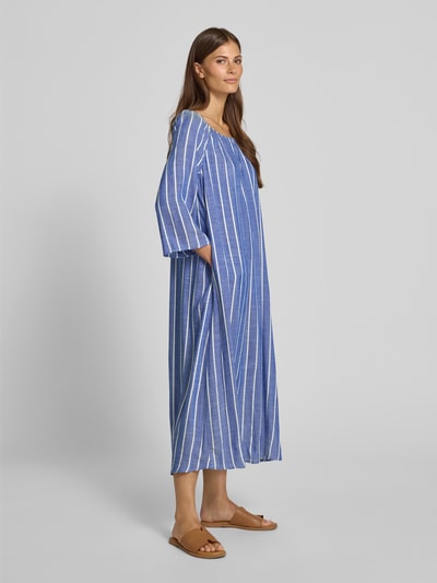 Christian Berg Woman Midikleid aus Viskose mit 3/4-Arm Dunkelblau 1