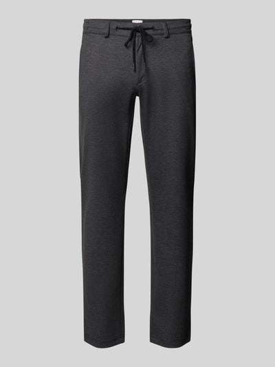 Produktfoto, Tapered Fit Jogpants mit Viskose-Anteil Modell 'Phil' von Brax, Herren Weite Hose, dunkles Grau, glatte Textur, dezente Struktur.