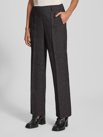 MOS MOSH Stoffen broek met persplooi, model 'Bai' Antraciet gemêleerd - 4