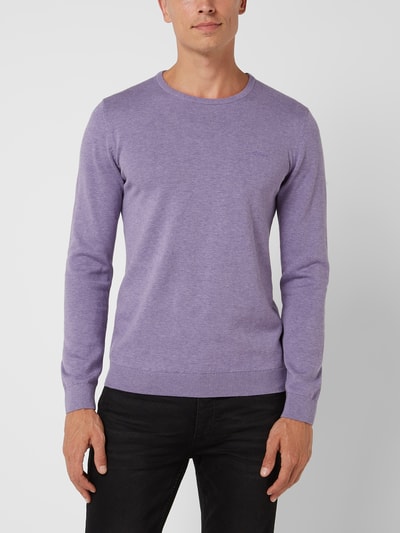 s.Oliver RED LABEL Strickpullover mit Label-Stitching Lavender Melange 4