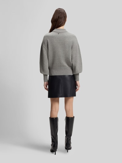 HUGO Loose Fit Pullover aus Woll-Mix Modell 'Sorellenio' Hellgrau 5