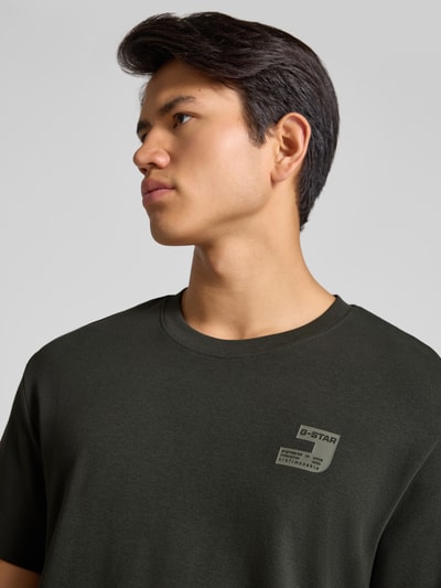 G-Star Raw T-shirt met labelprint Donkergrijs - 3
