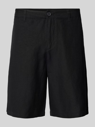 ARMANI EXCHANGE Regular Fit Leinenbermudas mit Gürtelschlaufen Black 2