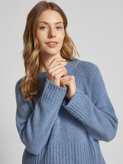 MAX&Co. Strickpullover mit Rundhalsausschnitt Modell 'JOSEF' Bleu 3